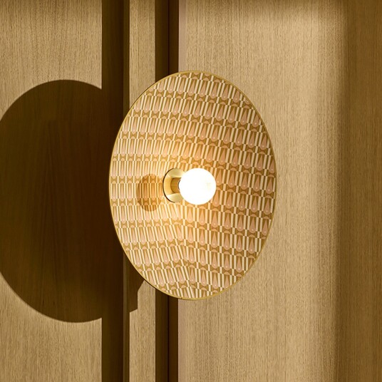 Vegglampe MARKET SET Gatsby dimmbar Beige Stue Stoff / Tekstil Design Beige