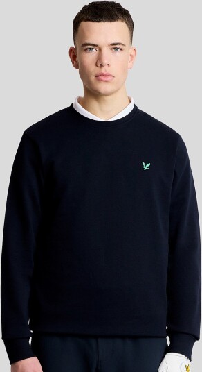 Lyle & Scott Golf Crewneck Sweatshirt Golfgenser herre Dark-Navy Medium