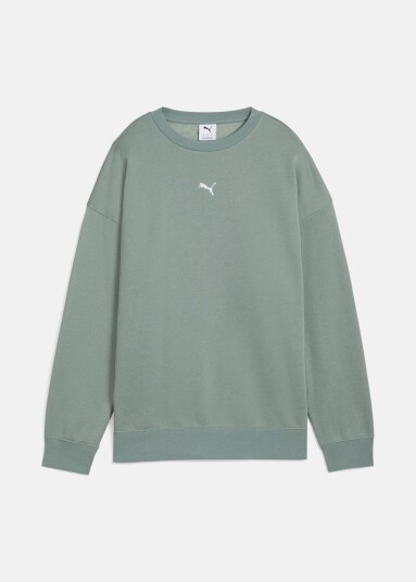 Puma Ess Oversized Crew Fl Green Moon Xs Sweatshirts Puma Ess Oversized Crew Fl Green Moon Xs Sweatshirts