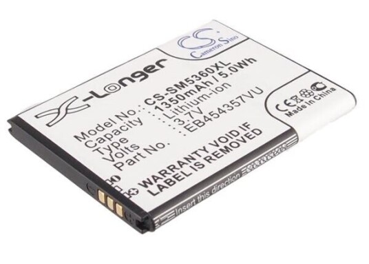 Samsung GT-S5360 batteri (1350 mAh 3.7 V) Samsung GT-S5360 batteri (1350 mAh 3.7 V)