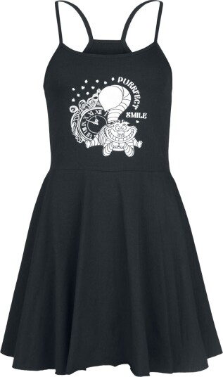 Alice in Wonderland Disney Middellang kjole Grinsekatze Purrfect Smile S til 3XL Damer svart Alice in Wonderland Disney Middellang kjole Grinsekatze Purrfect Smile S til 3XL Damer svart