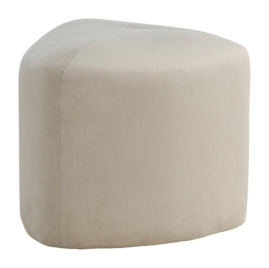 Peg puff, fotskammel Ø46cm velour hvit.