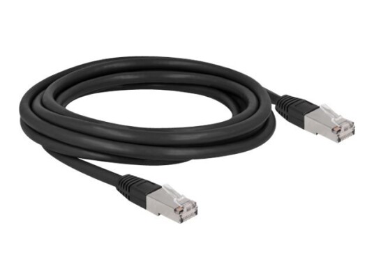 Delock Koblingskabel Rj-45 Hann Til Rj-45 Hann 3 M 7 Mm S/Ftp Cat 6A Halogenfri Utendørs Svart