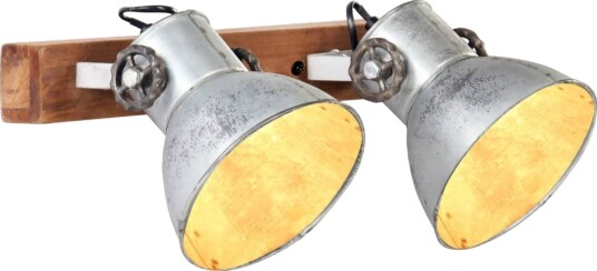 vidaXL Industriell vegglampe sølv 45x25 cm E27 vidaXL Industriell vegglampe sølv 45x25 cm E27