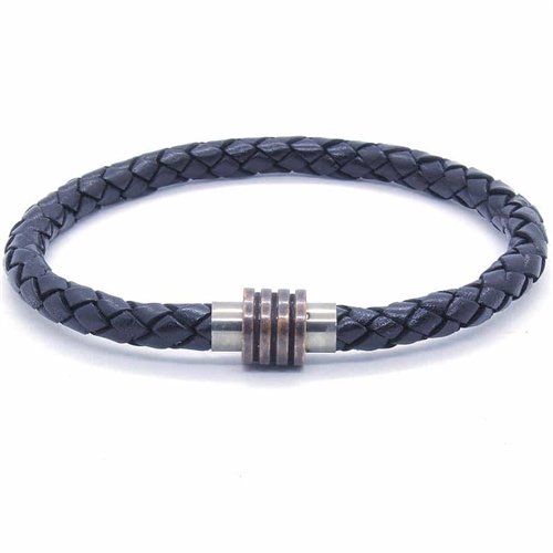 Alekos bronse herrearmbånd i skinn Alekos bronse herrearmbånd i skinn