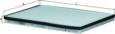 Kupefilter MAHLE LA 108 Kupefilter MAHLE LA 108