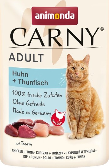 Animonda Carny Våtfôr Pouch + Tunfisk Kylling 12 X 85 G