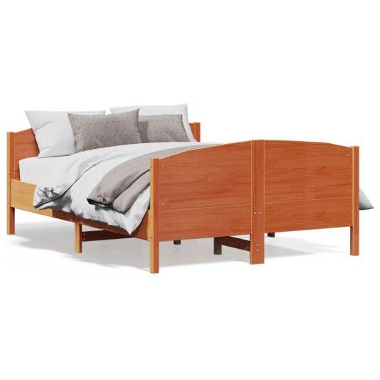  Sengeramme med hodegavl voksbrun 150x200 cm heltre furu 8721012430150