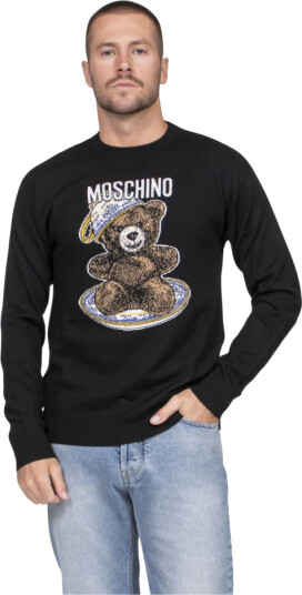 Moschino Herre Strikkevarer Svart M, Moschino Herre Strikkevarer Svart M,