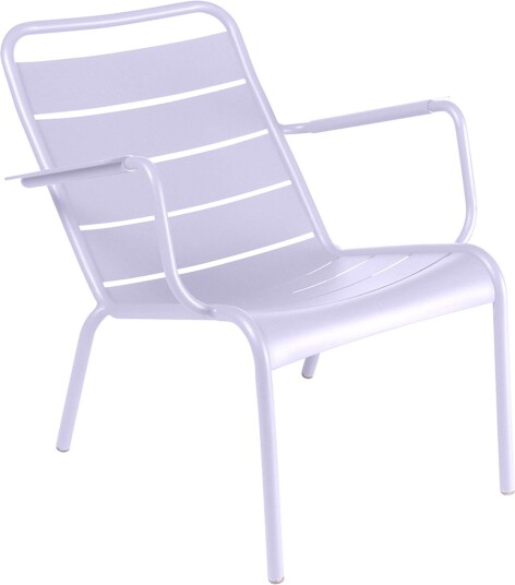 Fermob - Luxembourg Low Armchair, Marshmallow - Utendørs Spisebordstoler - Frédéric Sofia - Hvit - Metall