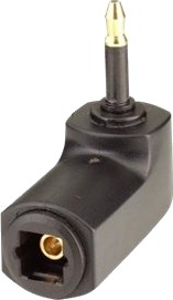 S-Conn 69050 Toslink Digital Lydadapter [1X Toslink-Tilkobling Odt 1X Opt. Plugg 3,5 Mm] Sort