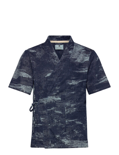 Anerkjendt Akjesper Denim Jacq S/S Kimono - Blue - XL