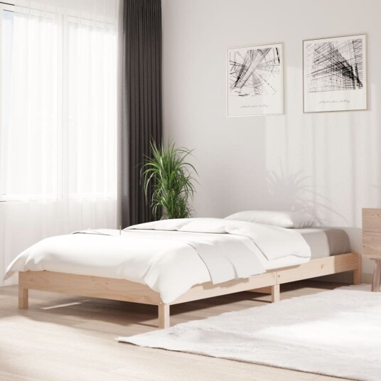vidaXL Stableseng 90x190 cm heltre furu