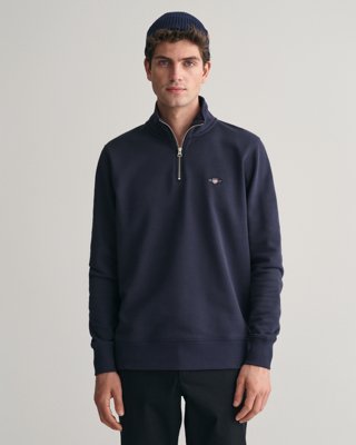 Shield collegegenser med half-zip EVENING BLUE XXL