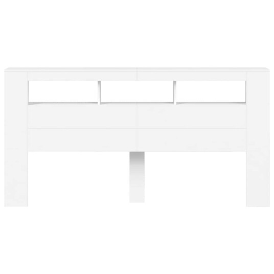 Sengegavl med LED hvit 200x18,5x103,5 cm konstruert tre 8721012259492 Sengegavl med LED hvit 200x18,5x103,5 cm konstruert tre 8721012259492
