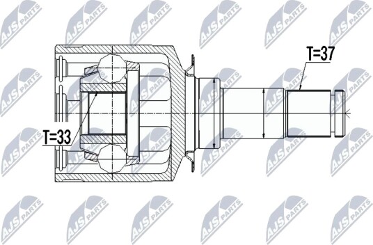 Nty Drivknute drivaksel NTY NPW ME 049