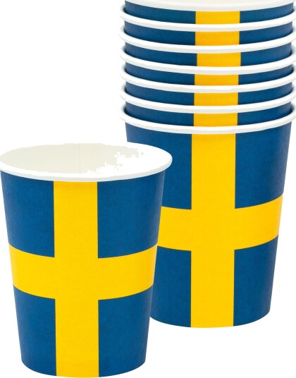 Design House 95 Pappkopper Svenske Flagget 8-pakning 202435 Design House 95 Pappkopper Svenske Flagget 8-pakning 202435