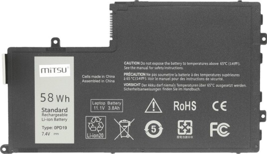 Mitsu BC/DE-5445 Batteri for Dell Inspiron 7600mAh 58Wh 7.4-7.6V