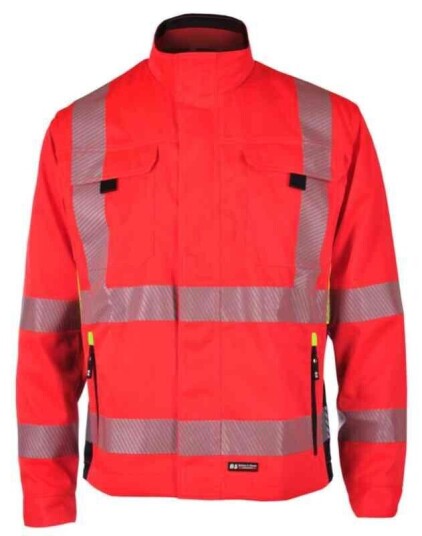 BS Gjøvik Arbeidsjakke, HiVis kl.3 Unisex, Str. 66, Rød/Sort BS Gjøvik Arbeidsjakke, HiVis kl.3 Unisex, Str. 66, Rød/Sort