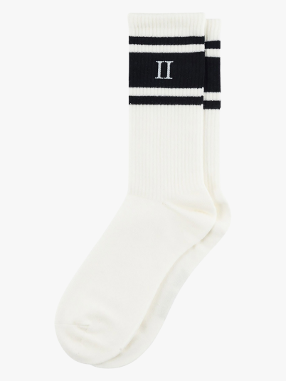 Les Deux William Stripe 2 Pack Socks Hvit 39 42