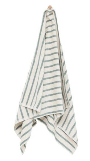Høie Everyday stripe håndkle 50x90 cm aqua Høie Everyday stripe håndkle 50x90 cm aqua