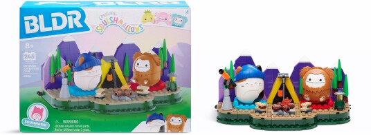 BLDR Squishmallows Byggesett Camping med Cam &  Benny