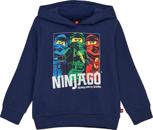 LEGO® Ninjago Hettegenser LWScout 102 Dark Navy m. Ninjaer LEGO® Wear 4 år (104) Hettegenser Blå