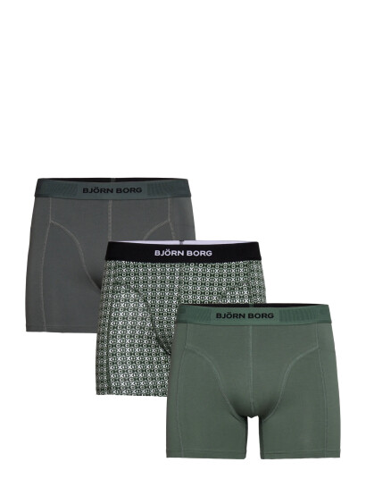 Björn Borg Organic Cotton Stretch Boxer 3P - Green - M