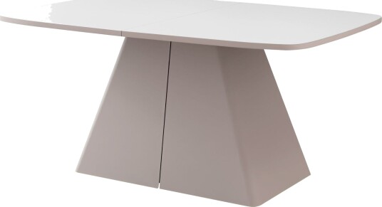 Novaj Spisebord uttrekkbart 180-256 cm - beige, hvit