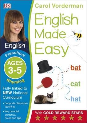 English Made Easy: Rhyming, Ages 35 (Preschool)  Supports the National Curriculum, English Exercise Book