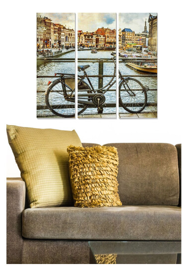 Canvasbilde City 3 pk flerfarget 22x05 cm