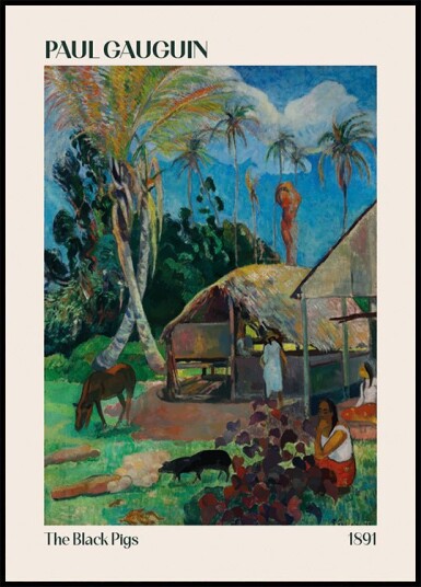The Black Pigs Paul Gauguin 1891 Plakat Plakat / 30x40cm