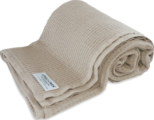 Lovely Linen Lovely Cotton Blanket - Cream - 150X220CM