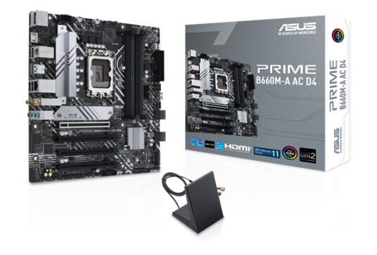 ASUS B660M-A Micro-ATX Hovedkort med WiFi 6 og DDR4-minne