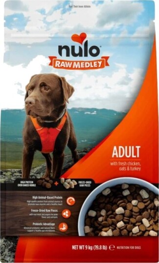 Nulo Dog Adult Raw Medley Fresh Chicken Oats & Turkey 9 kg