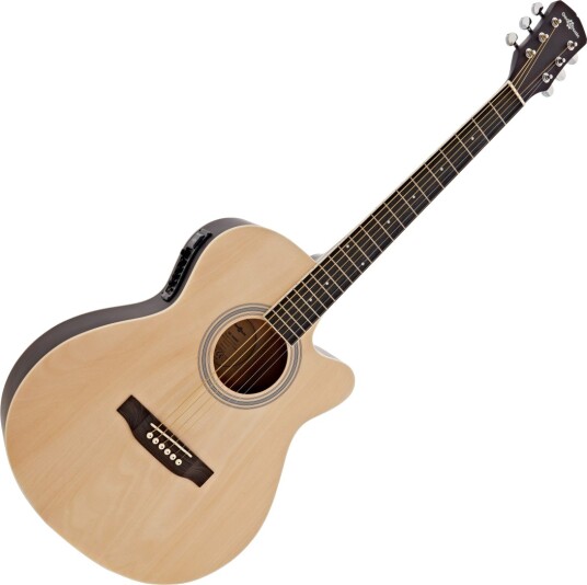 Gear4Music Single Cutaway Elektroakustisk Gitar Natur Gear4Music Single Cutaway Elektroakustisk Gitar Natur