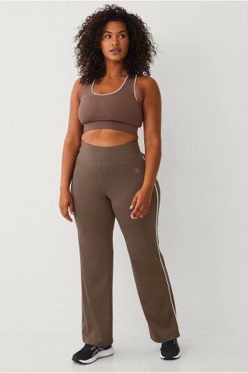 Zizzi   Treningsbukser Abasic Long Flared Pant   Brun