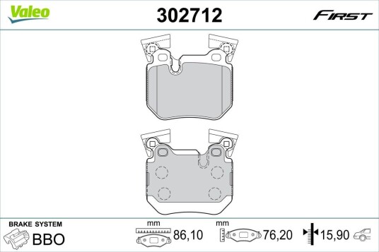 Bremseklosser VALEO 302712