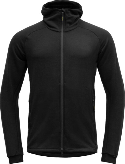 Devold Men's Nibba Merino Jacket Hood CAVIAR XXL, CAVIAR