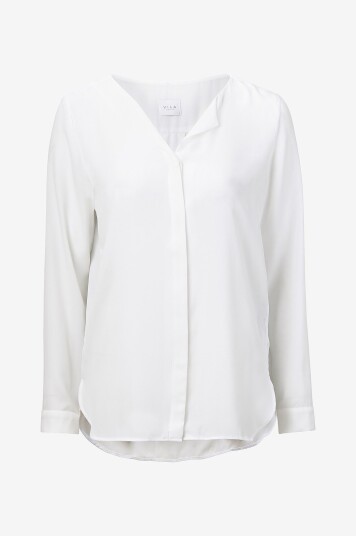 Vila - Bluse viLucy L/S Shirt - Hvit