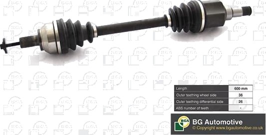 Drivaksel BGA DS2321L