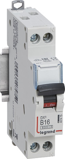 Legrand 10 stk DX³ MCB automatsikring B16 1P+N 2M 10/10kA