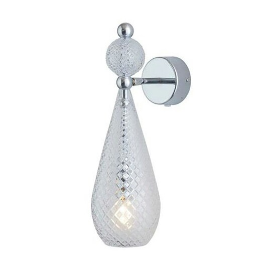 Smykke Vegglampe Check / Shiny Silver Smykke Vegglampe Check / Shiny Silver