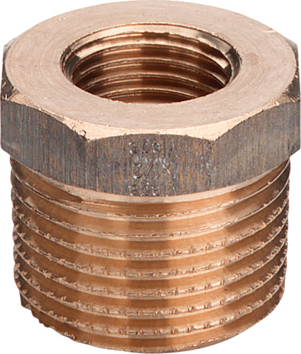 Rødgods nippelmuffe 3" x 2" red brass