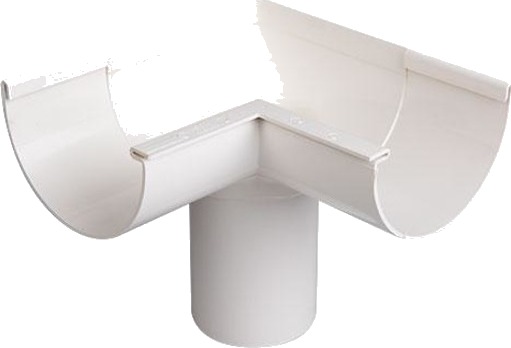 Plastmo 11" innvendig gjæring 90° med Ø90 mm tut, hvit