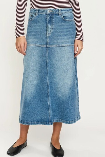 Soft Rebels Srwilla Midi Skirt Denim Blue M