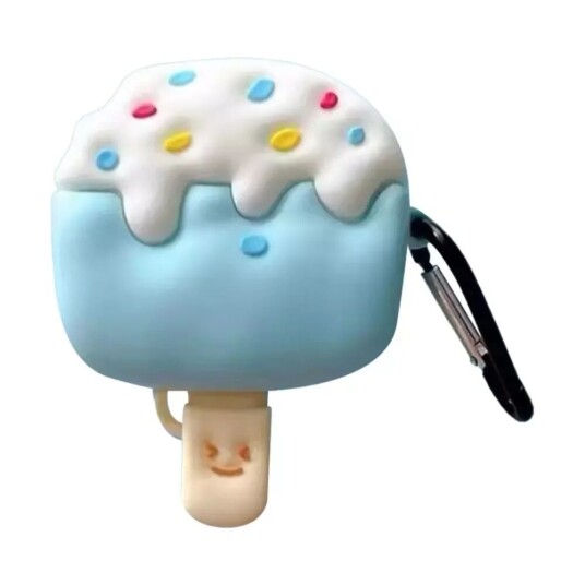 INCOVER Apple AirPods Pro (1. og 2. generasjon) Silikondeksel med Karabinkrok - Is Design