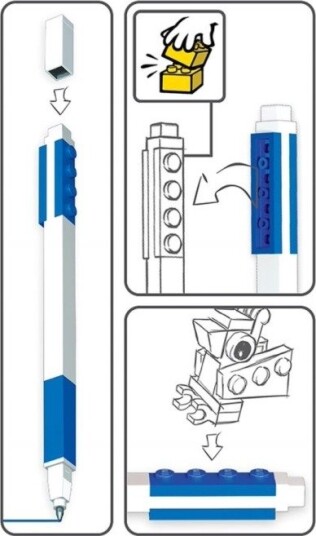 Lego Blå Gelpenn Med Minifigur