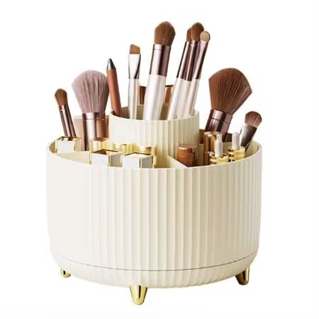 UNIQ roterende Makeup Organizer Kremhvit