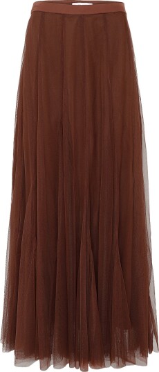 Dante6 Dante6 Taryn Tulle Maxi Skirt Brown 34 Dante6 Dante6 Taryn Tulle Maxi Skirt Brown 34